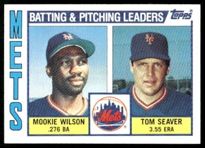 1984 Topps NY Mets Leaders / Checklist (Mookie Wilson / Tom Seaver) #246 - Picture 1 of 2