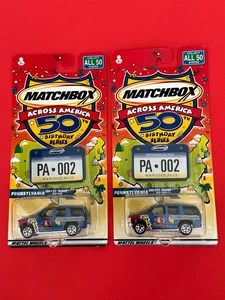 2 Matchbox  Across America 50th Birthday Series Pennsylvania Chevy Tahoe Police - Picture 1 of 1