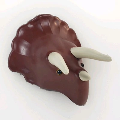 Vintage 1993 Mega Bloks Ritvik Dino bloks Triceratops Head Only Set# 9711 (Y46) - Image 1 of 4