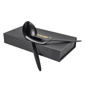 Kunz Spoons, Chef Kunz Cooking Spoons, Stainless Steel Titanium Shiny Basting... - Picture 1 of 7