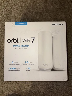 NETGEAR Orbi 370 Series Dual-Band WiFi 7 Mesh System (RBE372-100NAS) Open Box - Image 1 of 3