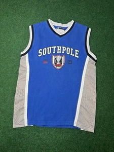 Y2K Southpole Youth Lrg Blue Sleeveless Tank Top Hip Hop Grunge T Shirt - Picture 1 of 5