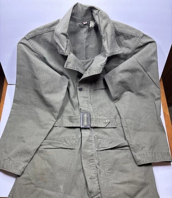 Original WW2 era US Army Air Corps Tanker Crew Mechanic  HBT Coveralls Used 36 R - Image 1 of 4