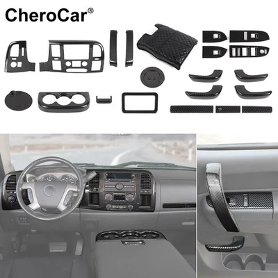Full Interior Dash Panel Decor Cover Trim For Chevy Silverado / GMC SIERRA 07-13 - Image 1 of 4