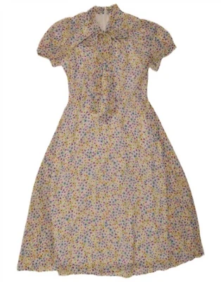 Maxi Vestido DKNY Mujer Corbata Frontal EU 36 Pequeño Multicolor Floral UD09 Foto 1 de 3