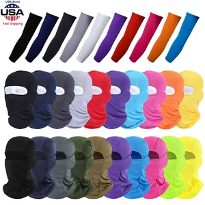 Balaclava Full Face Mask Breathable Sun Cover Men Women UV Protection Arm Guard - Picture 1 of 81