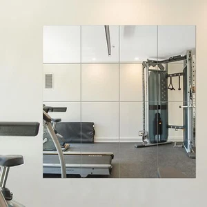 Home Gym Mirrors, 12'' x 12'' Glass Mirror Tiles (16 PCS), Square Large Wall ... - Picture 1 of 6