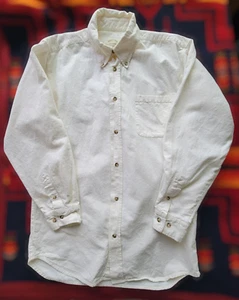 Camicia HEMPTOWN avorio con bottoni taglia L manica lunga fibre naturali neutre - Foto 1 di 7