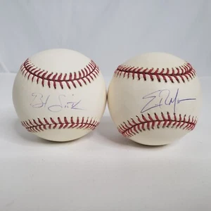 Bud Smith & Eric Milton Signed Autographed Rawlings AL/ML Baseball No Hitters - Picture 1 of 5