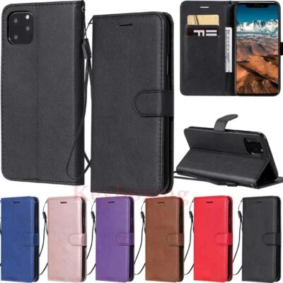 For iPhone 11 Pro Max XS XR 6s 7 8 Plus Magnetic Flip Wallet Leather Case Cover - Image 1 of 4