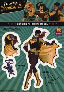 Batgirl Ant Lucia SIGNED DC Bombshells Batman Window Decal Previews EXC - Picture 1 of 1