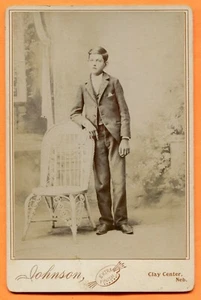 Clay Center, NE, Portrait of a Boy, by Johnson, circa 1890s - Picture 1 of 2