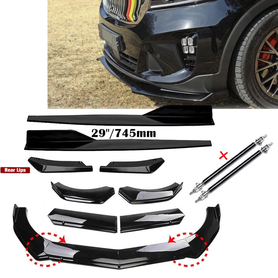 For Kia Sorento 2003-2023 Front Bumper Lip Spoiler Splitter Side Skirt Rear Lip Foto 1 de 4