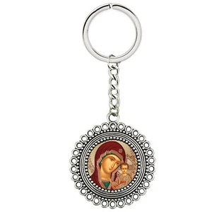 Virgin of Kazan Icon Key Chain 4 1/4 " -Religious Favors & Gift Ideas - Picture 1 of 1