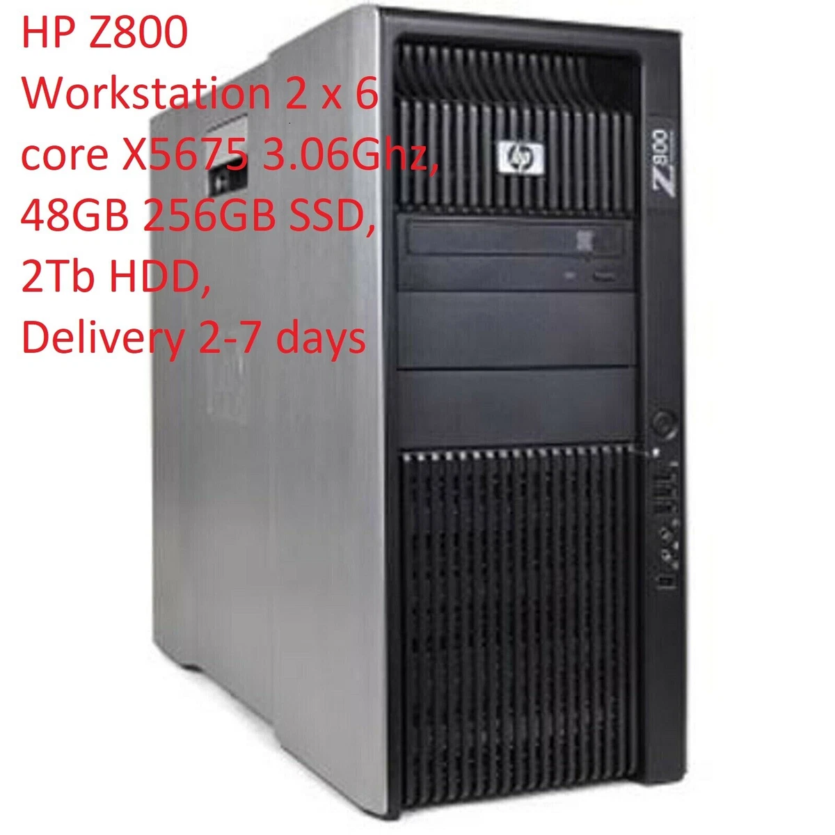 HP Z800 12コア48スレッド 96GBメモリ 6TB HDD Amazon.com: HP Z800 Workstation - 2x Intel Xeon 2.66GHz X5650 Hex