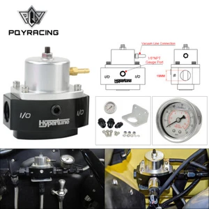 E85 Adjustable EFI Bypass Fuel Pressure Regulator 6AN AN8 Fitting 1/8"Gauge Port - Picture 1 of 12