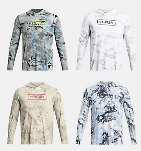 Under Armour Hombres Iso Chill Fish Pro Camuflaje Sudadera con Capucha Manga Larga Pullover UA Fish - Imagen 1 de 39