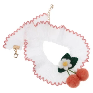 Katzenhalsband Kätzchen Welpe Halskette Spitzenhalsband bezaubernd Haustierhalsband Kostüm Deko - Bild 1 von 12