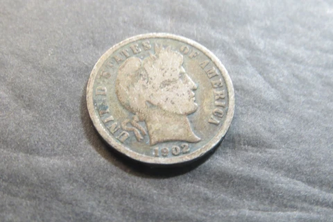 1902 Barber Dime -Free Shipping - Actual Coin Shown - R1 Cover
