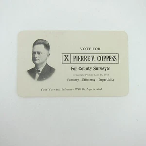 Wahlkarte Politischer Wahlkampf Darke County Ohio Pierre Coppess Vintage 1932 - Bild 1 von 12