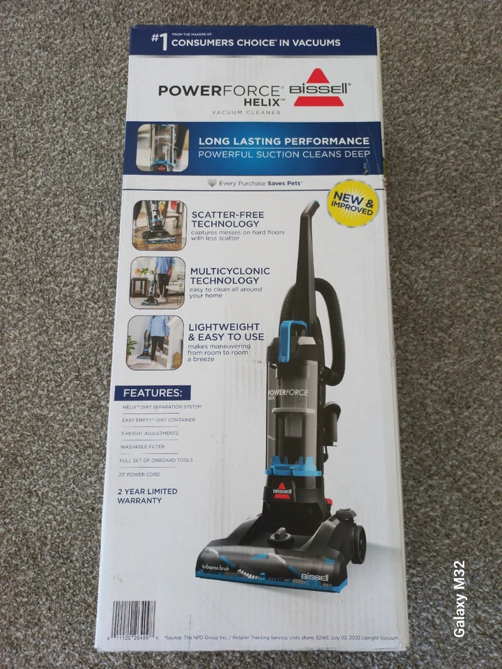 Bissell PowerForce Helix Bagless Upright Vacuum, Black - Image 1 of 3