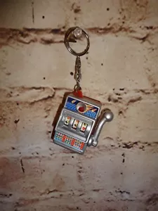 RARE Vintage 1989 Working Handle Lights Up Make Noises Spins Key Chain Ring - Picture 1 of 2