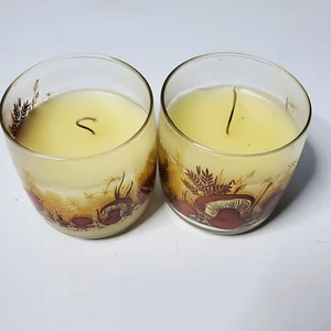 Juego de dos vasos de jugo con velas vintage Anchor Hocking Mushroom 8 OZ años 70 - Imagen 1 de 10