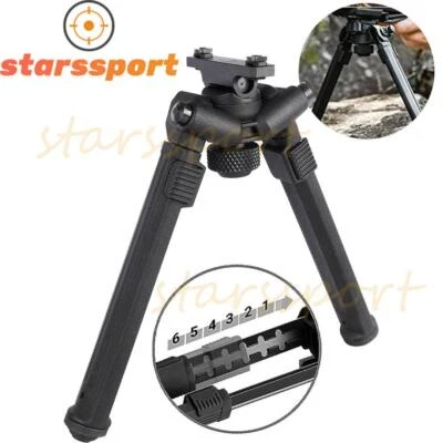 STARSSPORT M-lok Rifle Bipod Tactical Adjustable Bipod Mount Rail Mount Aluminum 6.5-9''