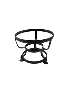 Decorative Vintage Metal Stand w/ Ornate Detailing Circular Frame - Picture 1 of 4
