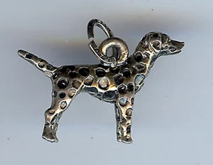 VINTAGE 3D BEAU STERLING SILVER DALMATIAN DOG CHARM - Imagen 1 de 4
