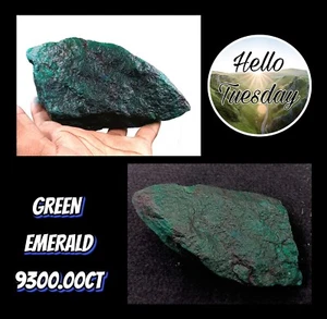 Festival Sale Natural Green Emerald Rough 9300.00 Ct EGL Certified Gemstone OMS - Picture 1 of 6
