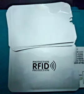 10 RFID Credit Debit ID Card Sleeve Protector Blocking Safety Shield Anti Theft# - Picture 1 of 3