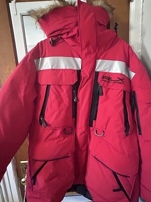 RLX Ralph Lauren Mens Arctic Tech Taffeta Padded Parka Coat XL Water Repilant - Image 1 of 4