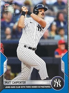 2022 Topps MLB NOW 286 Matt Carpenter 3 HR's in Pinstripes 47/49- Free Shipping! - Picture 1 of 2