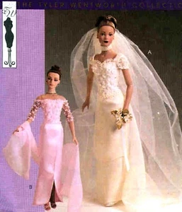 WOW! SELTEN 16" TYLER GOWORTH PUPPE BRAUTKLEID & SCHLEIER SCHNITTMUSTER McCall 4269 - Bild 1 von 4