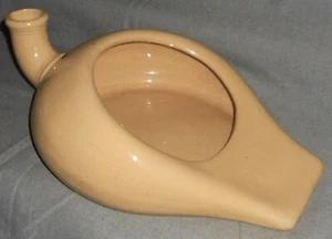Antico ORINATOIO IN GRES GIALLO ottimo per decorazione o fioriera - Foto 1 di 7