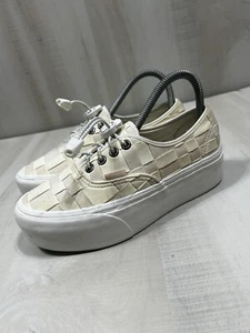 Size 6- Women’s Vans Authentic Stackform Woven Checkered WORN TWICE Mens 4.5 - Picture 1 of 10