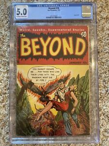 The Beyond #18 (1953) CGC 5.0 Scarce. Used in Parade of Pleasure. Dismemberment