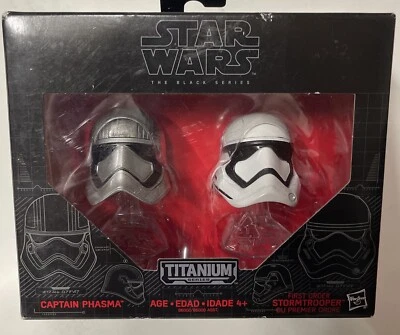 Star Wars Black Series Titanium #02 Captain Phasma &  Stormtrooper  Helmets II - Image 1 of 2