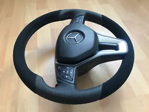 LENKRAD STEERING Wheel MERCEDES W246 W176 W212 W204 W218 C117 GLK GLA Alcantara - Bild 1 von 14
