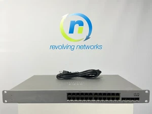 READ *Cisco Meraki MS210-24P-HW 24x Gigabit PoE MS210 Switch, Unclaimed -1 YR W - Picture 1 of 2