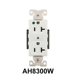 1pcs EATON COOPER AH8300W 20A 125V Premium Hosptial Duplex Receptacle Outlet - Picture 1 of 3