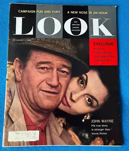 LOOK Magazine Vintage August 1960 John Wayne Nazi Butcher Eichmann Bud GE Ads - Picture 1 of 19