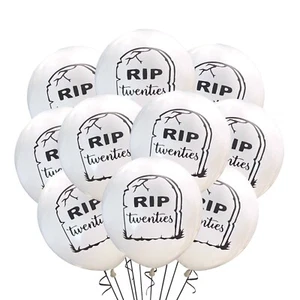 Globos RIP años veinte 12ct, fiesta de cumpleaños 30, cumpliendo 30 años, tema treinta - Imagen 1 de 2