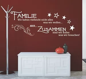 WANDTATTOO Familie Zusammen Wir haben Sticker Spruch Wandaufkleber Sprüche 1 - Bild 1 von 1