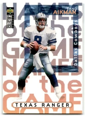 1997 Upper Deck Collector's Choice Troy Aikman Names of Game Dallas Cowboys #60 - Image 1 of 2