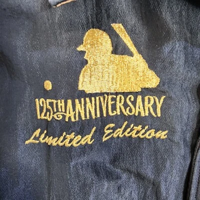 Vintage Starter Diamond Collection Jacket MLB 125th Anniversary Coat Black Gold - Image 1 of 4