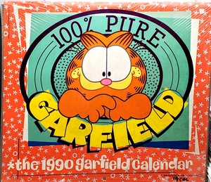 100% Pure Garfield 1990 Calendar 12x12, 12 Month Calendar-FACTORY SEALED - Picture 1 of 3