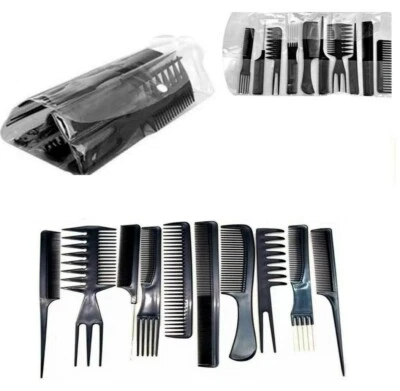 10-teiliges Friseurkamm Set Haarstyling Pro Kit Profi Friseursalon Friseur