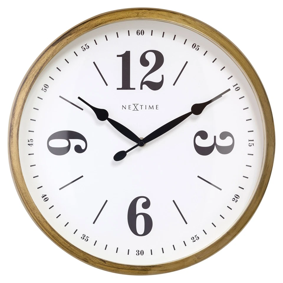 NeXtime Classic Wall Clock 39cm Gold - Image 1 of 1